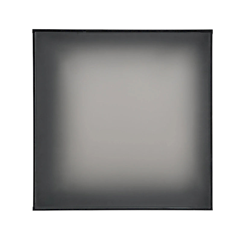 Table basse carrée avec lumières LED et plateau en verre