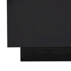 Table basse carrée avec lumières LED et plateau en verre