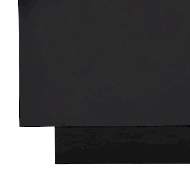 Table basse carrée avec lumières LED et plateau en verre