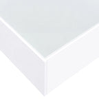 Table basse carrée avec lumières LED et plateau en verre