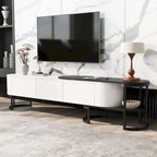 67.7-76.4Extendable TV Stand for TVs up to 75 Inches,Entertainment Center Media Console with 3 Drawers,Metal Adjustable Legs