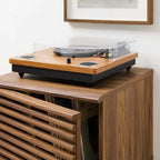 Présentoir de disques vinyles avec meuble de rangement – 47 x 44,5 x 56 cm (L x l x H)