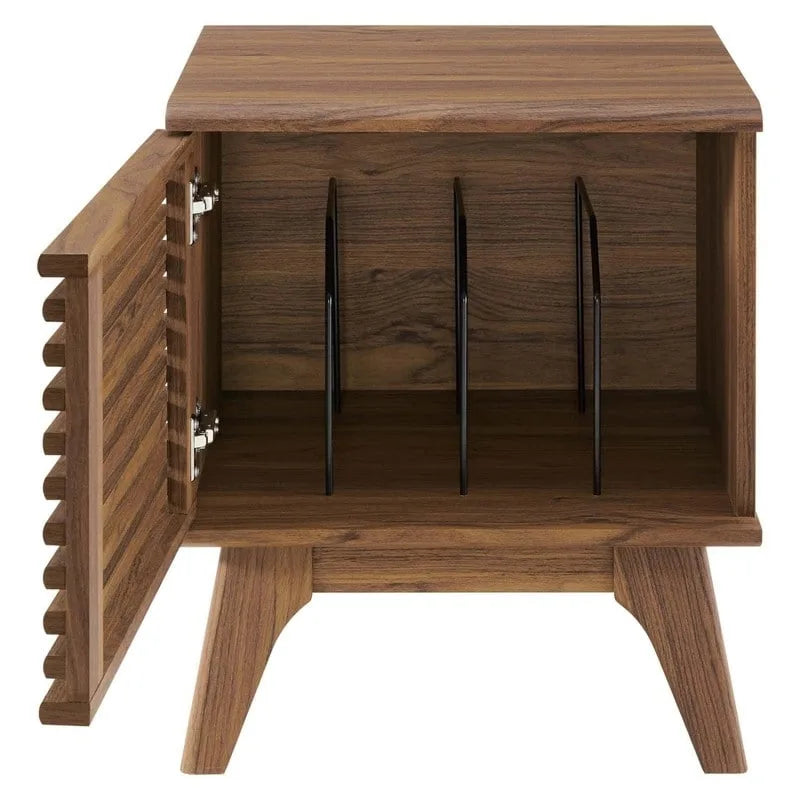 Présentoir de disques vinyles avec meuble de rangement – 47 x 44,5 x 56 cm (L x l x H)