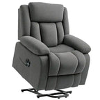 Fauteuil releveur inclinable avec massage et chauffage, fauteuil inclinable en tissu velours avec télécommande
