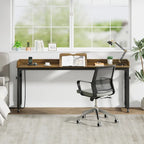 Table de lit réglable en hauteur avec roulettes, plateau inclinable, prises électriques et ports USB