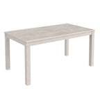 Table à manger en bois massif de 160 cm pour 6 personnes, table de cuisine rectangulaire d'intérieur avec pieds en bois