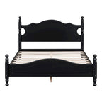 Lit plateforme en bois avec tête de lit rétro – Double et Queen