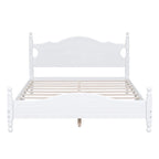 Lit plateforme en bois avec tête de lit rétro – Double et Queen