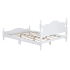 Lit plateforme en bois avec tête de lit rétro – Double et Queen