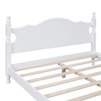 Lit plateforme en bois avec tête de lit rétro – Double et Queen
