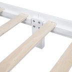 Lit plateforme en bois avec tête de lit rétro – Double et Queen