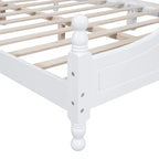 Lit plateforme en bois avec tête de lit rétro – Double et Queen