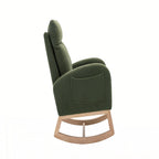 Fauteuil à bascule rembourré avec cadre en bois