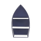 Étagère Murale à 3 Niveaux Bateau de Rame Côtier 30,25" – Bleu Marine et Blanc