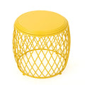 Table d'appoint ronde en fer à treillis de 48 cm