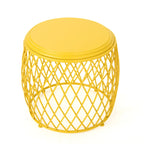 Table d'appoint ronde en fer à treillis de 48 cm