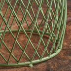 Table d'appoint ronde en fer à treillis de 48 cm