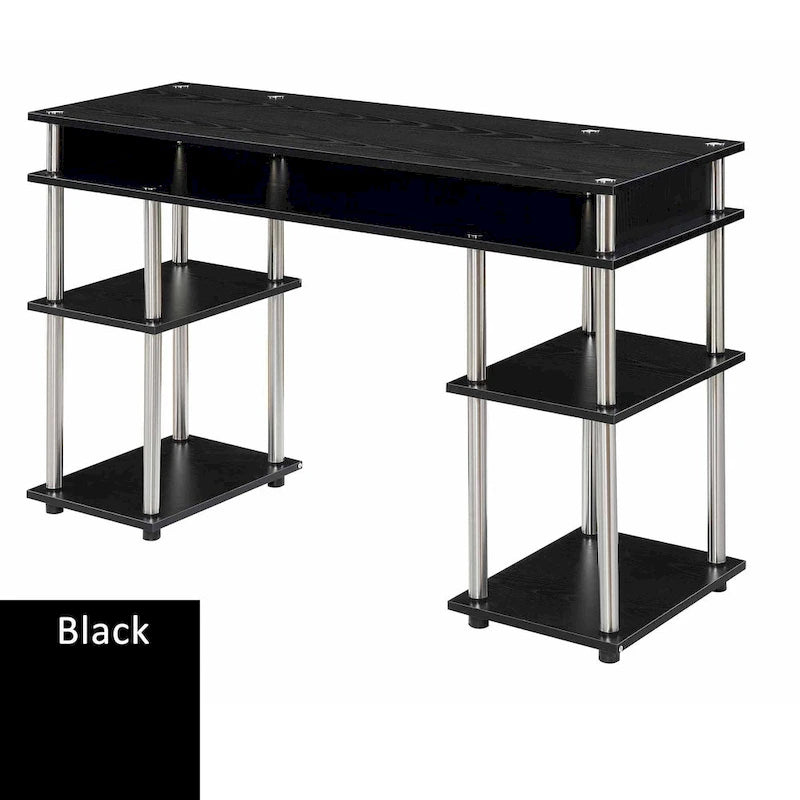 Bureau compact avec étagères ouvertes