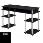Bureau compact avec étagères ouvertes