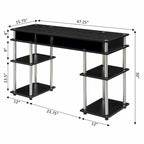 Bureau compact avec étagères ouvertes