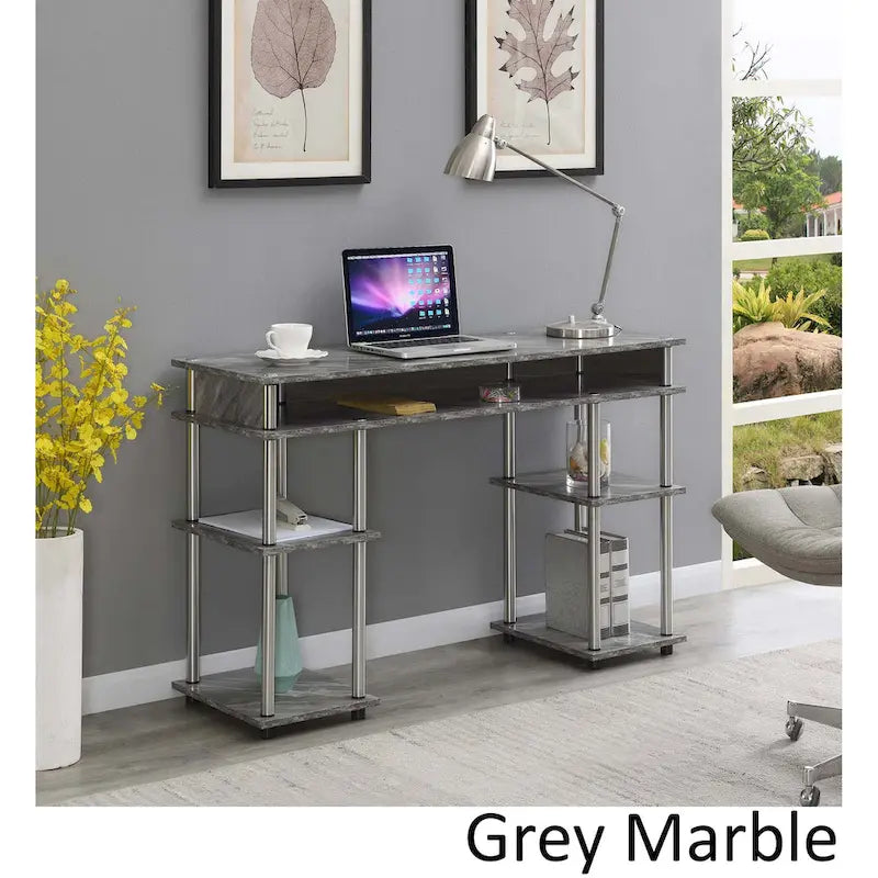 Bureau compact avec étagères ouvertes