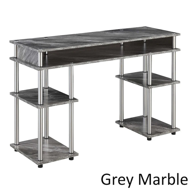 Bureau compact avec étagères ouvertes