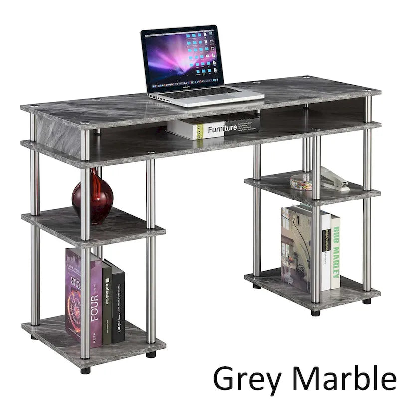 Bureau compact avec étagères ouvertes