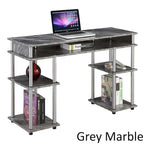 Bureau compact avec étagères ouvertes
