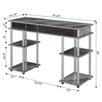 Bureau compact avec étagères ouvertes