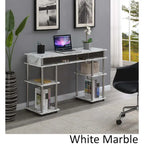 Bureau compact avec étagères ouvertes
