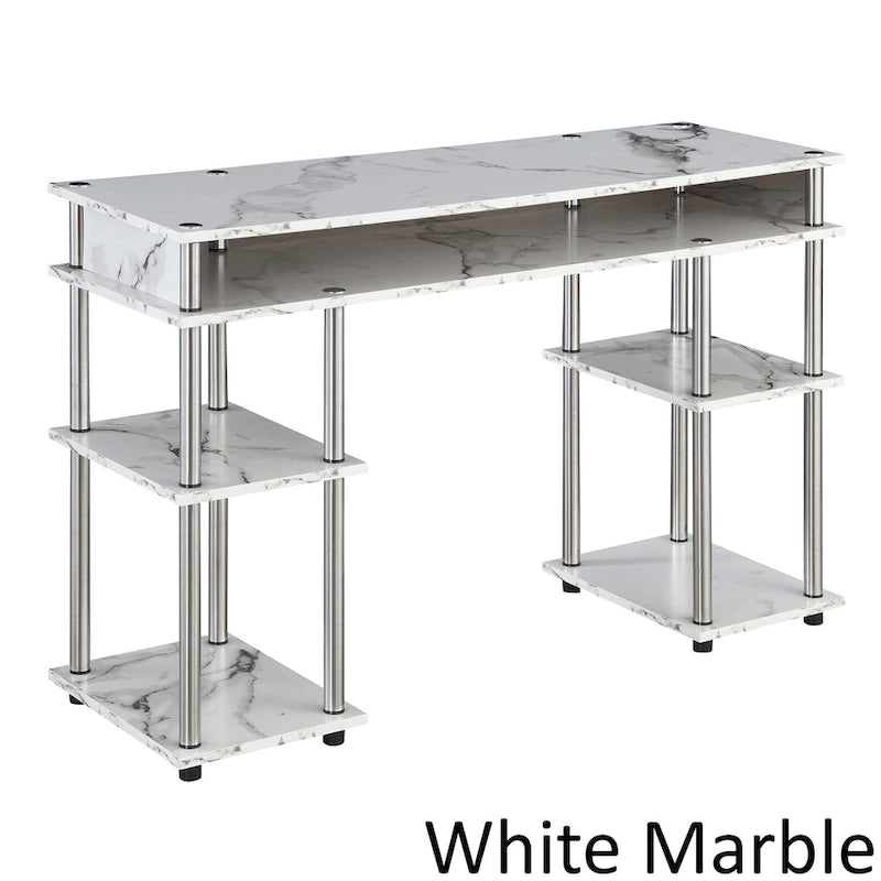 Bureau compact avec étagères ouvertes