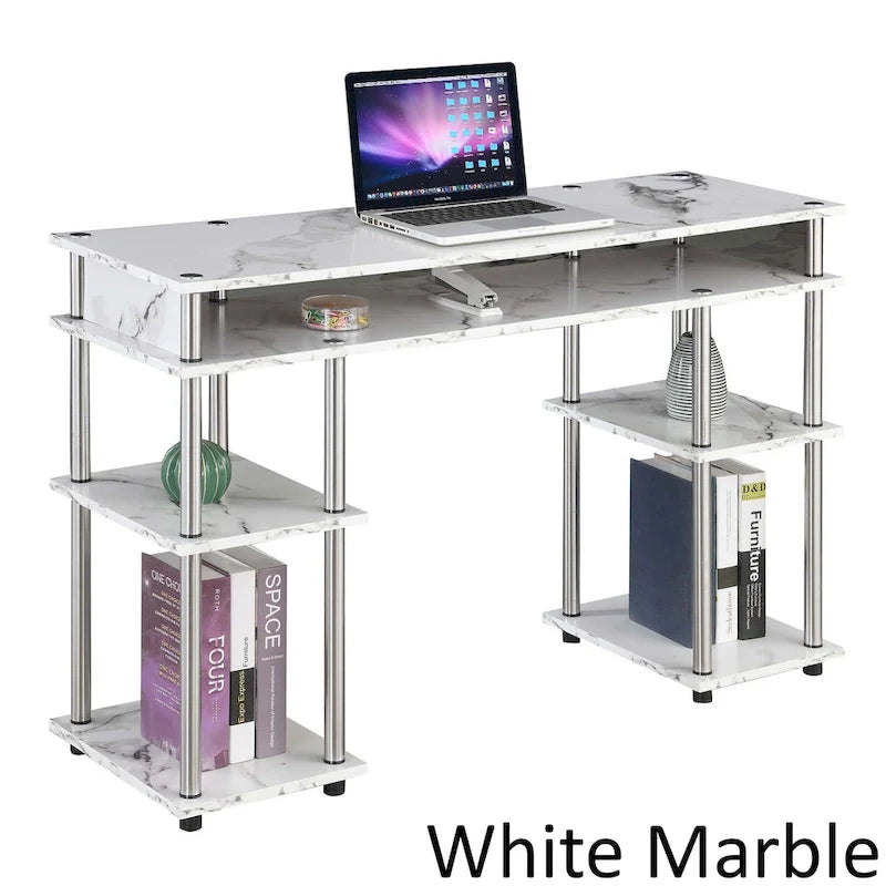 Bureau compact avec étagères ouvertes