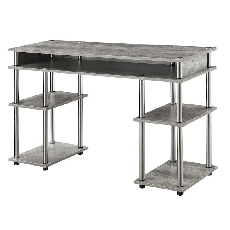 Bureau compact avec étagères ouvertes