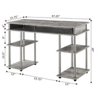 Bureau compact avec étagères ouvertes