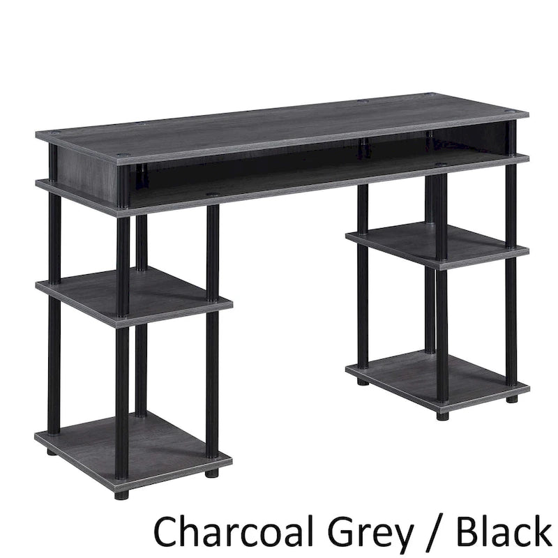 Bureau compact avec étagères ouvertes