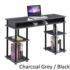 Bureau compact avec étagères ouvertes