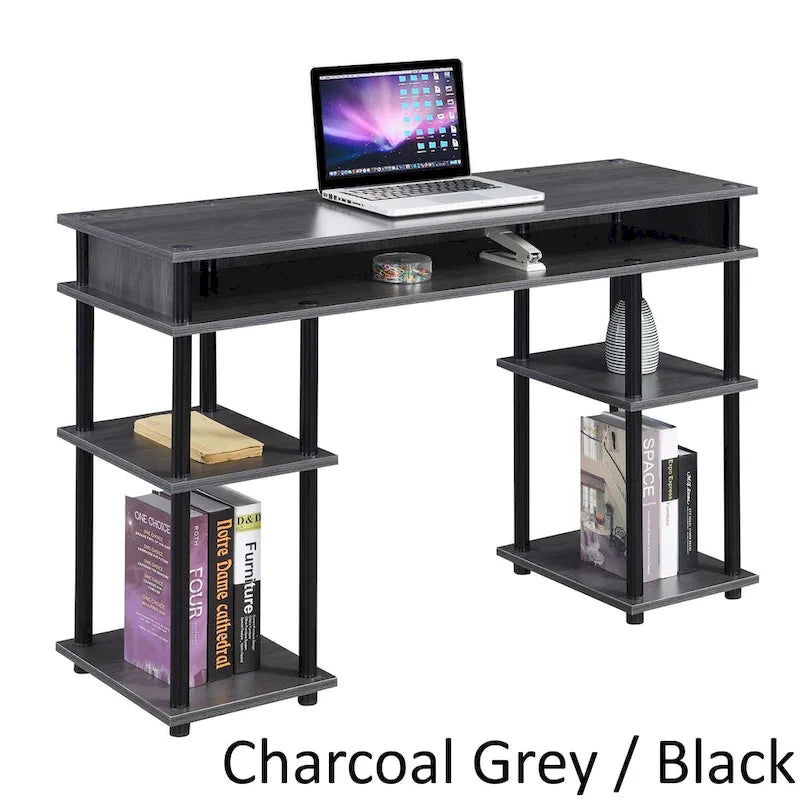 Bureau compact avec étagères ouvertes