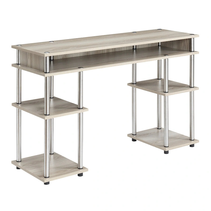 Bureau compact avec étagères ouvertes