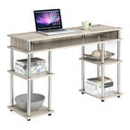 Bureau compact avec étagères ouvertes