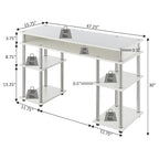 Bureau compact avec étagères ouvertes