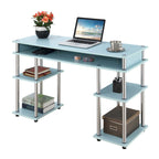 Bureau compact avec étagères ouvertes