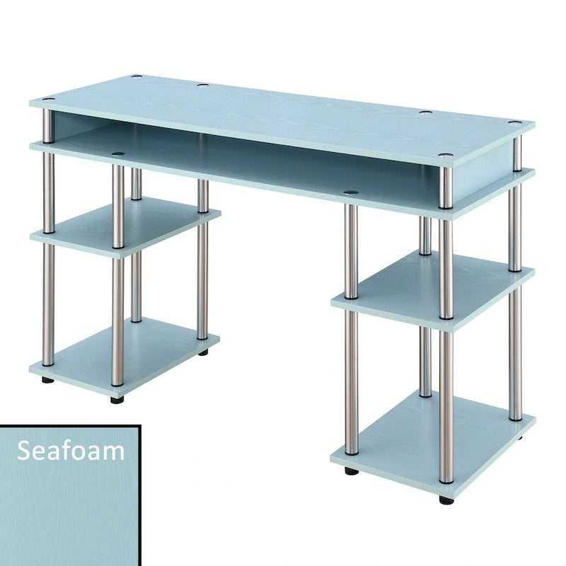 Bureau compact avec étagères ouvertes