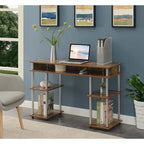 Bureau compact avec étagères ouvertes