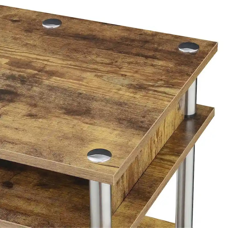 Bureau compact avec étagères ouvertes
