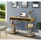 Bureau compact avec étagères ouvertes