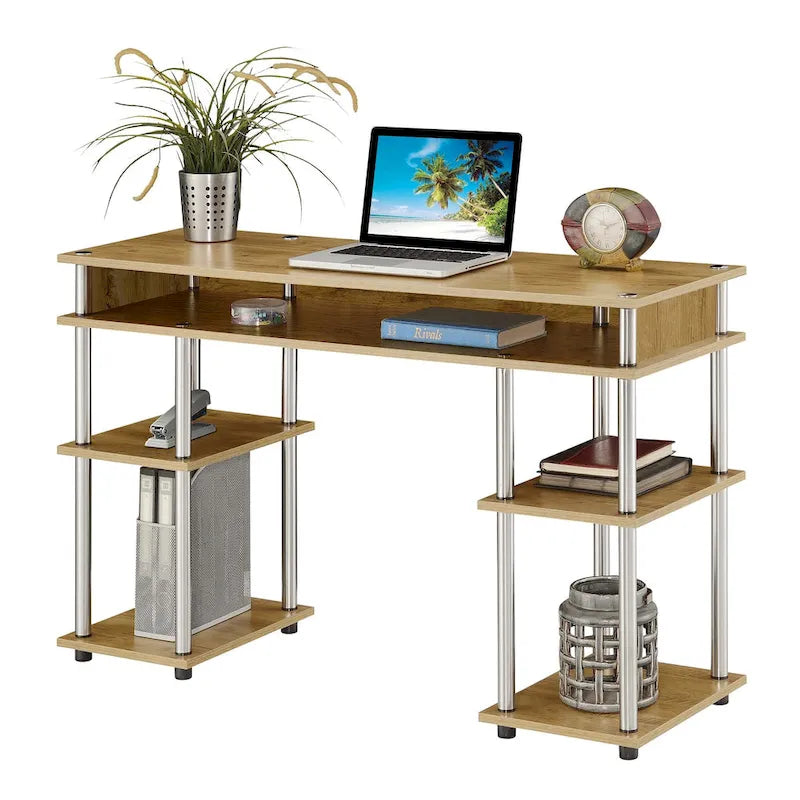 Bureau compact avec étagères ouvertes