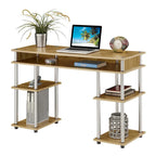 Bureau compact avec étagères ouvertes