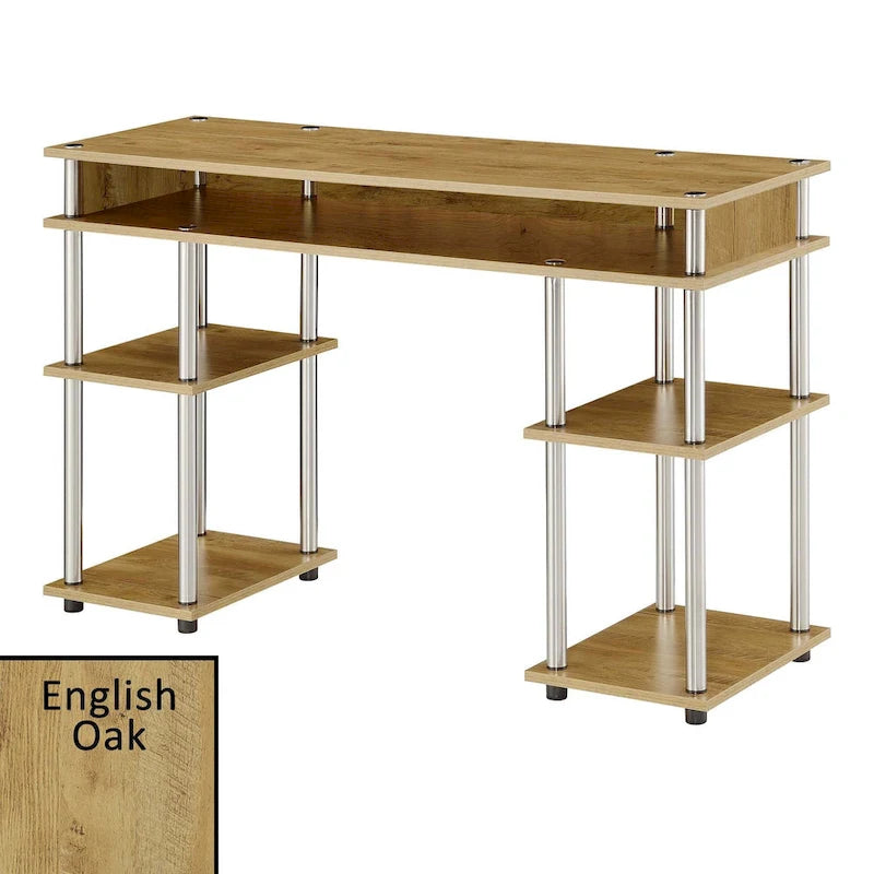 Bureau compact avec étagères ouvertes