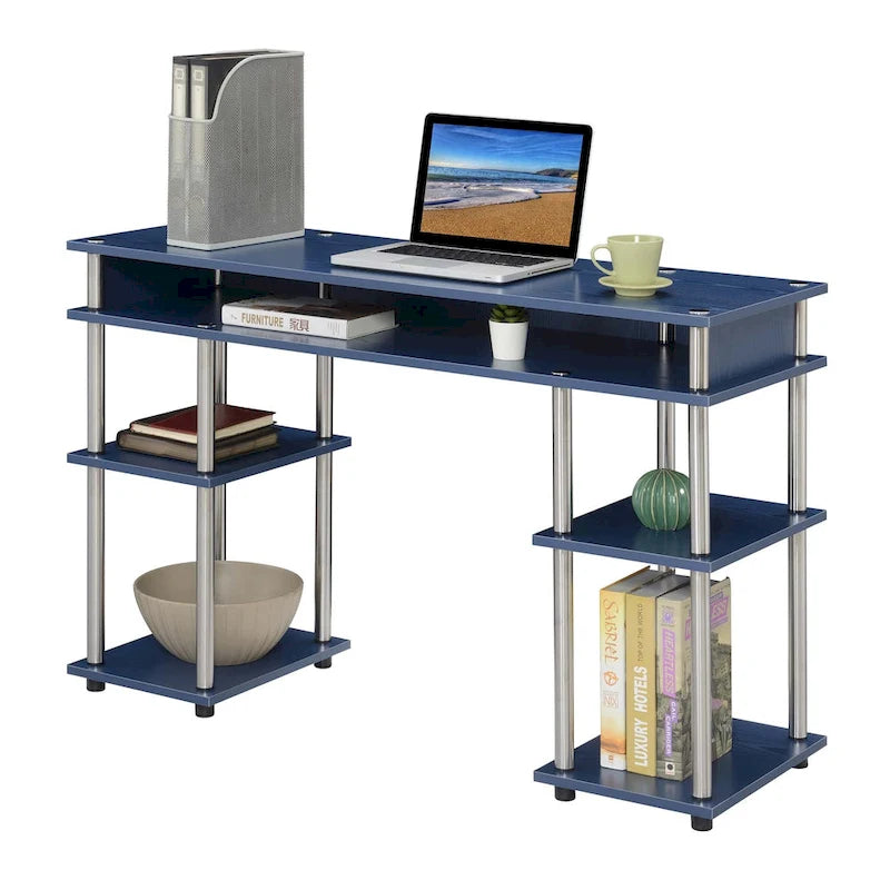 Bureau compact avec étagères ouvertes