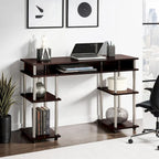 Bureau compact avec étagères ouvertes